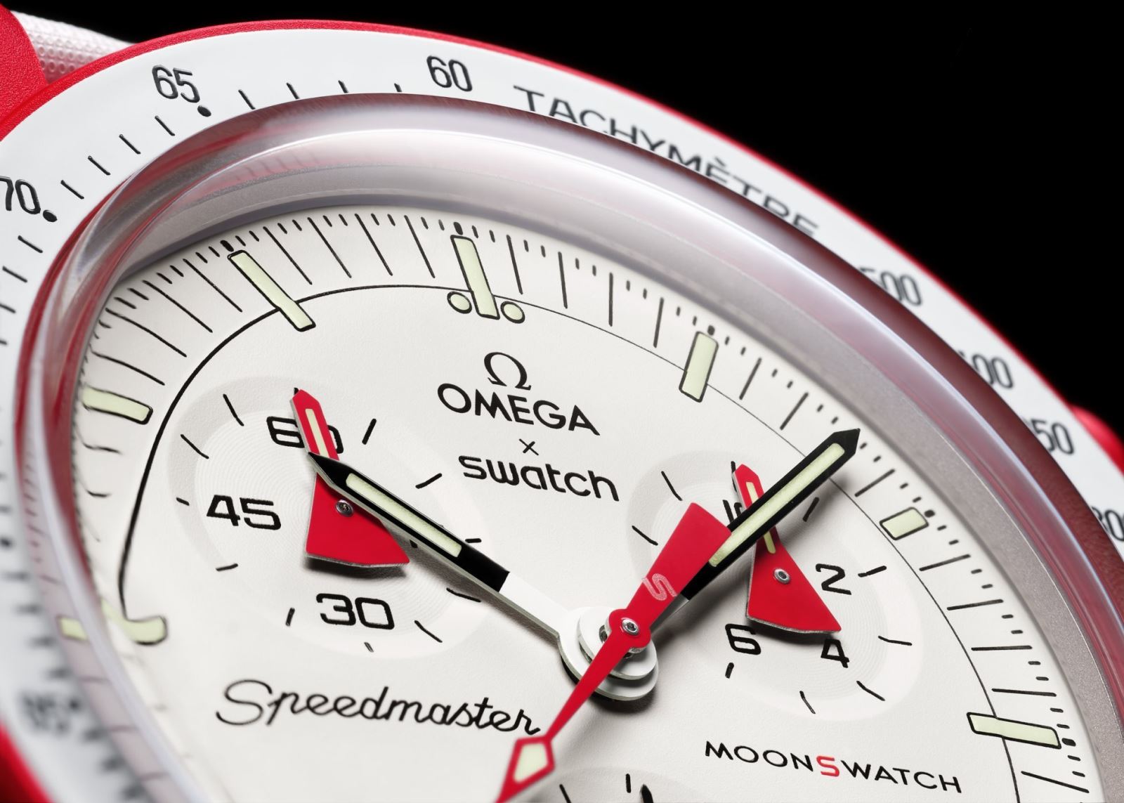 mặt số Đồng hồ Omega x Swatch Speedmaster Bioceramic MoonSwatch