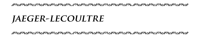 Brand Jaeger Lecoultre Brand Jaeger Lecoultre