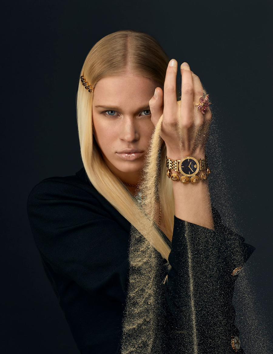 bst đồng hồ versace đen gold cao cấp chính hãng